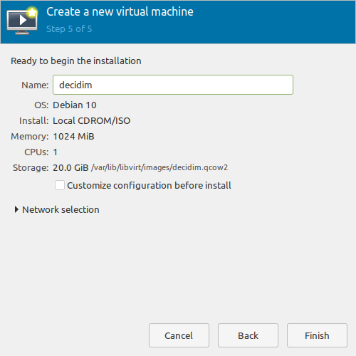 KVM Debian 10 Install 5