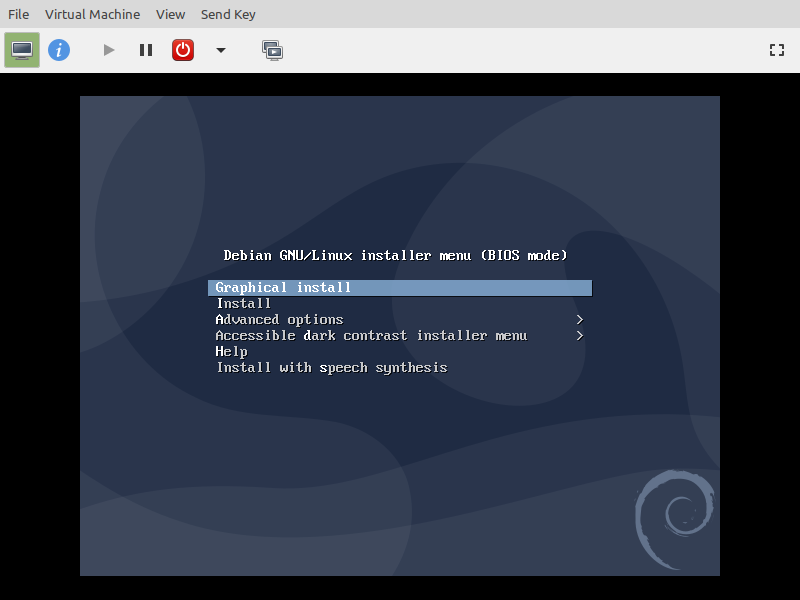 KVM Debian 10 Install 6
