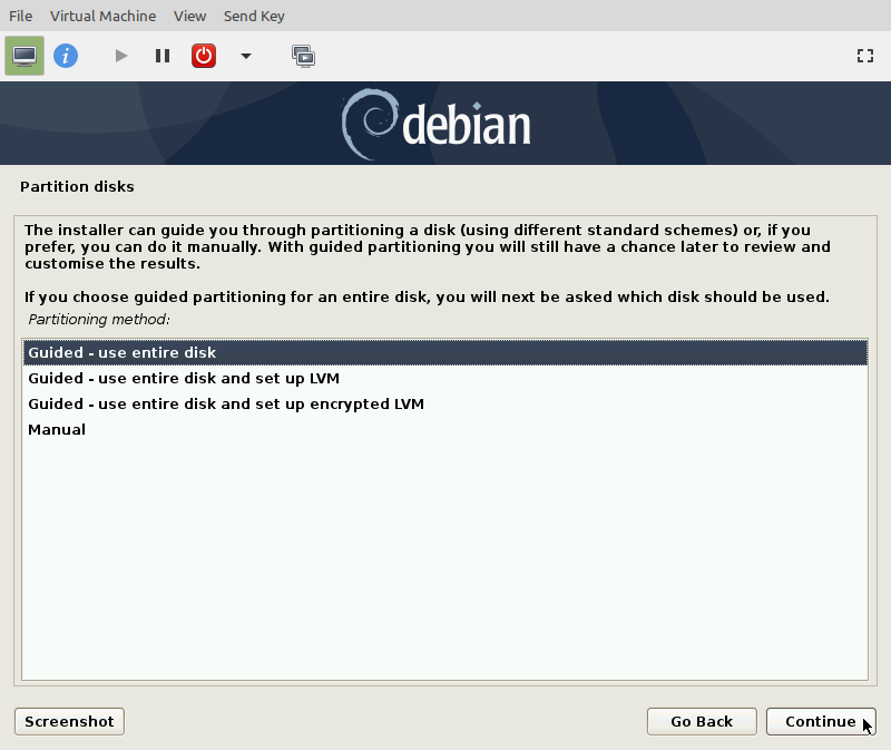 KVM Debian 10 Install 17