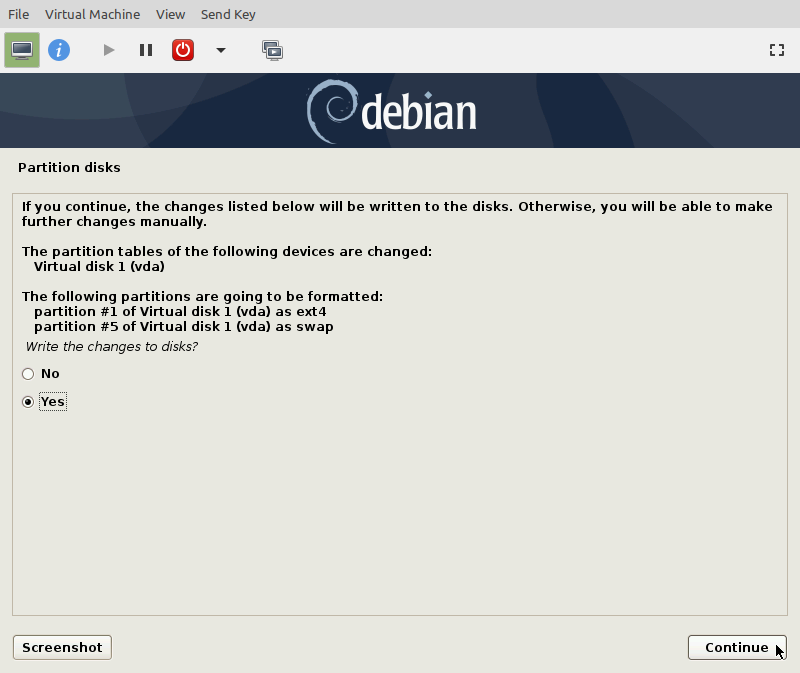 KVM Debian 10 Install 21