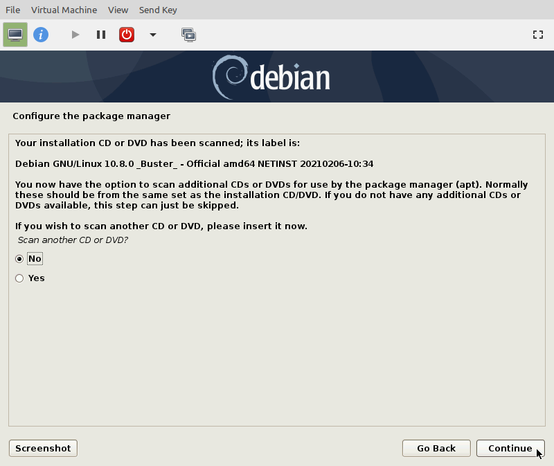 KVM Debian 10 Install 22